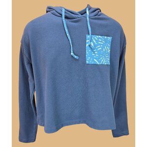 Southern Tide Womens Blue Cropped Hoodie Medium